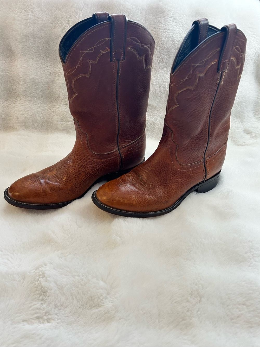 Laredo Brown Leather Western Cowboy Boots
